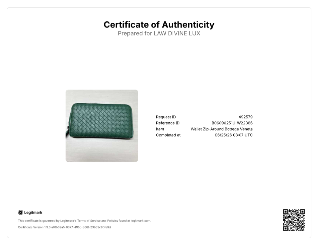Bottega Veneta Intrecciato Nappa Leather Zip Around Wallet W22366