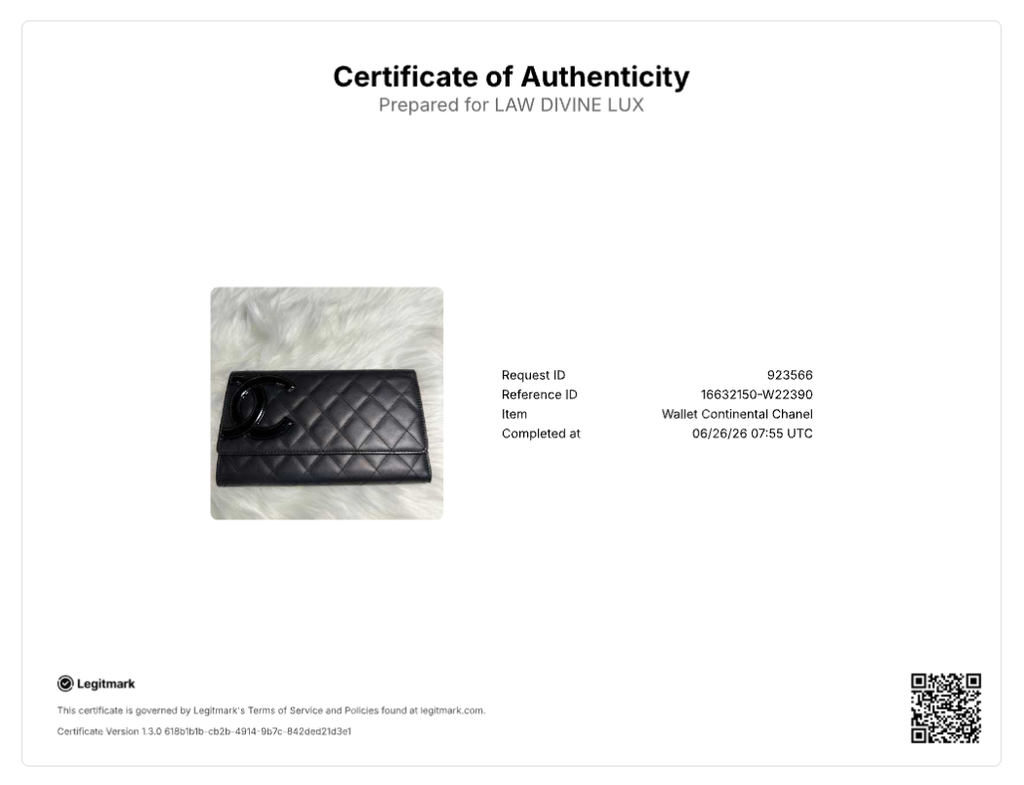 Chanel Cambon Line Quilted Flap Wallet W22390