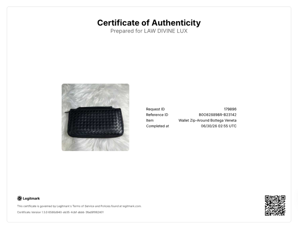 Black Intrecciato Woven Nappa Leather Zip Around Wallet W22412