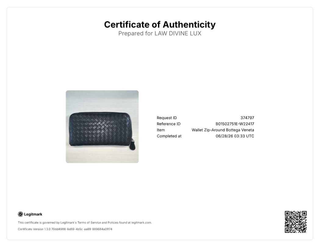 Bottega Veneta Intrecciato Zip-Around Wallet W22417