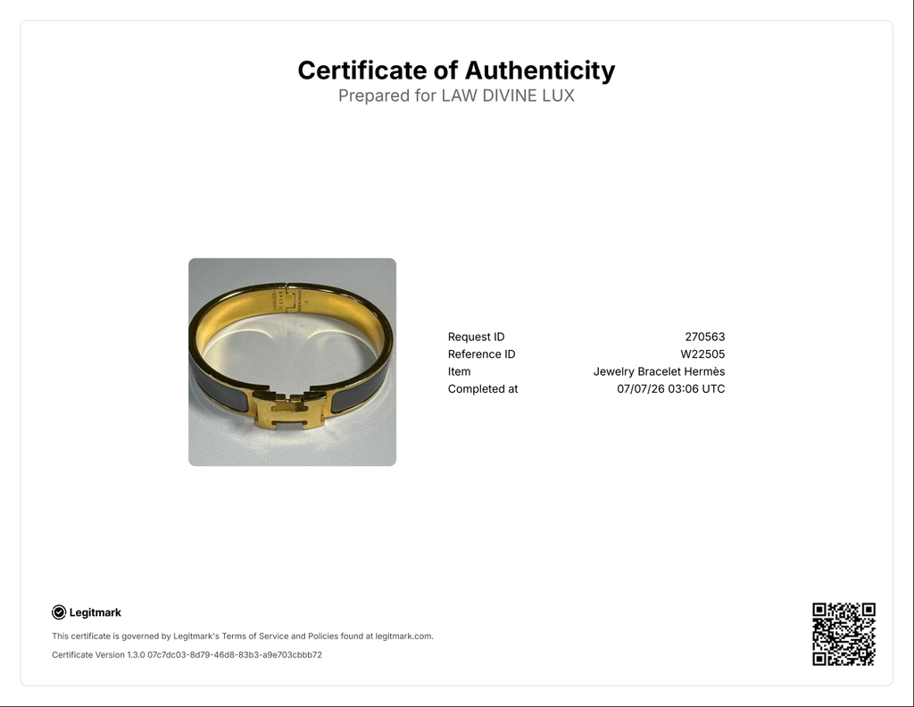 Clic H Enamel Gold Plated Bracelet W22505
