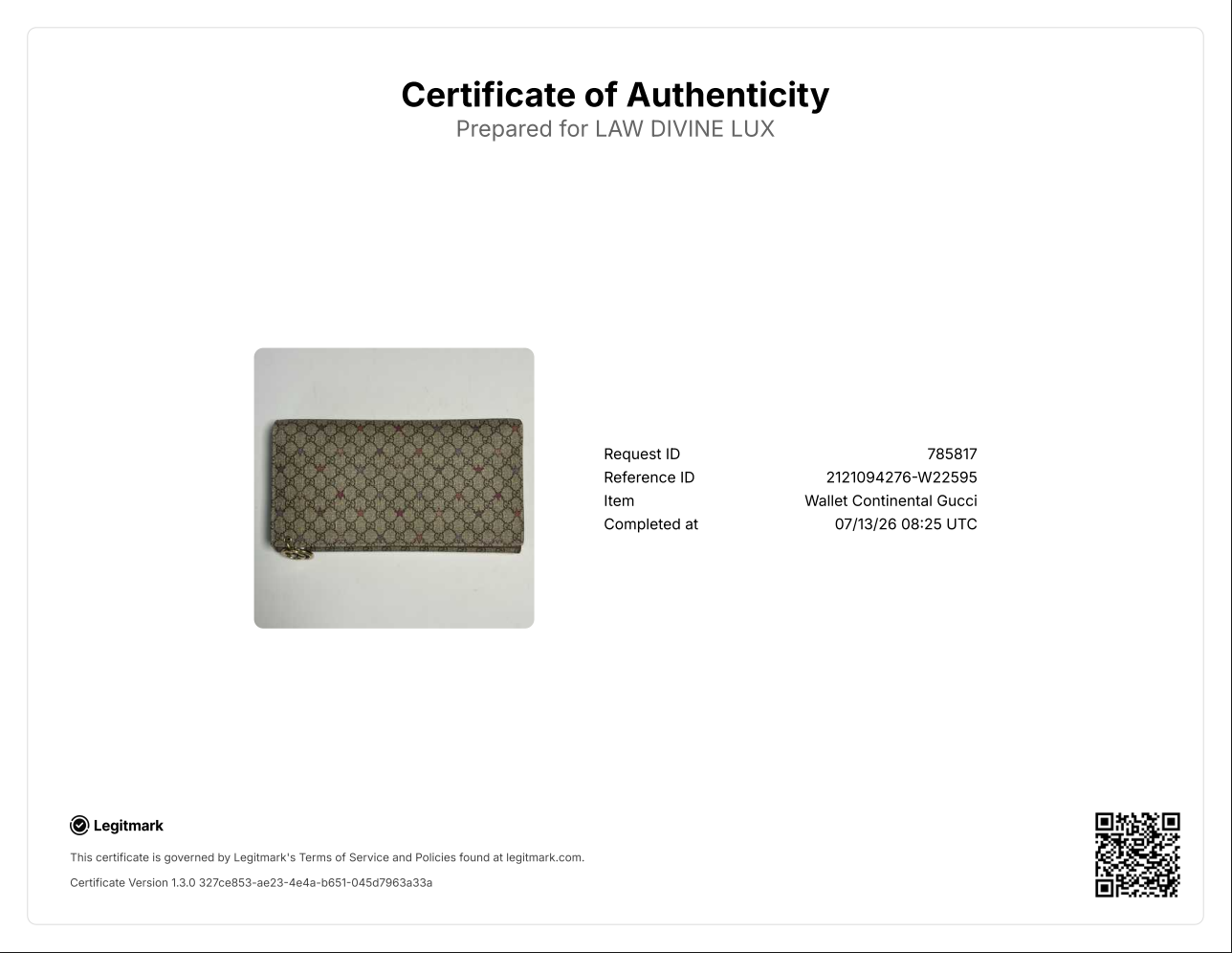 Gucci Beige/Brown GG Canvas Stars Print Continental Wallet W22595