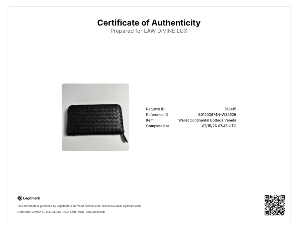 Black Intrecciato Zip Around Wallet W22626