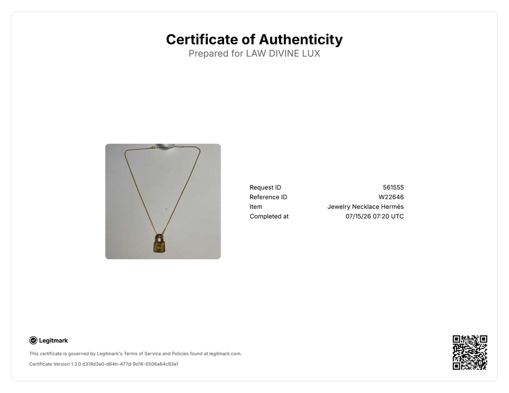 Hermes O'Kelly Pendant Necklace twins W22646