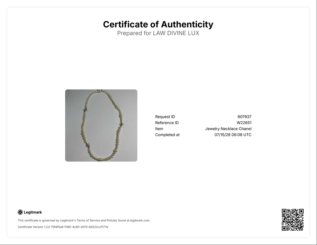 Double C Long Pearl Necklace W22651