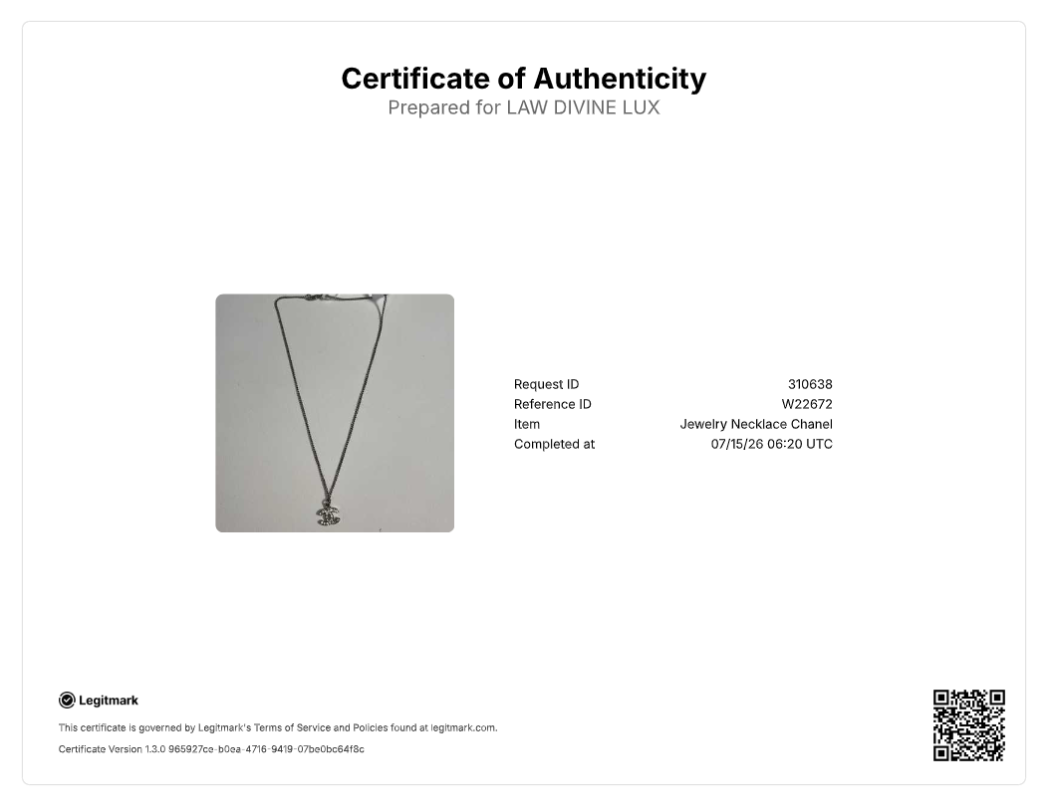 Chanel Timeless Crystal CC Pendant Necklace W22672