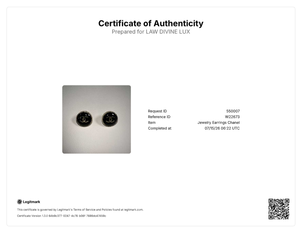 Chanel Small Round CC Button Stud Earrings W22673
