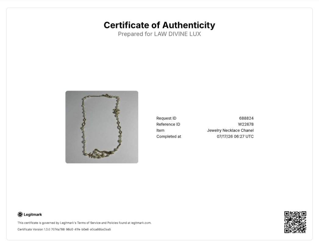 Chanel CC Faux Pearl and Crystal Long Layered Necklace W22678