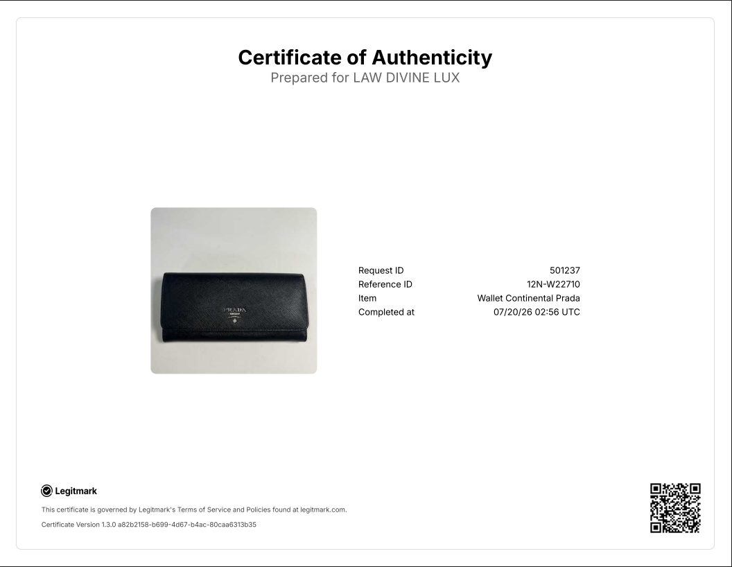 Black Saffiano Continental Flap Wallet W22710