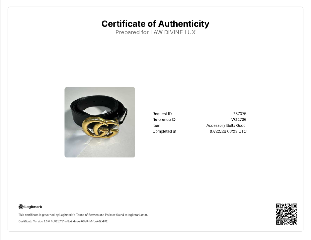 Gucci Leather Belt with Double G Buckle W22736