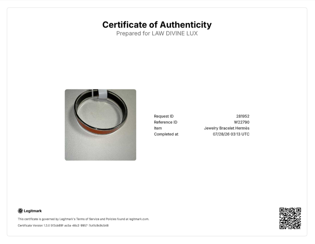 Hermès Calèche Narrow Enamel Bangle W22790