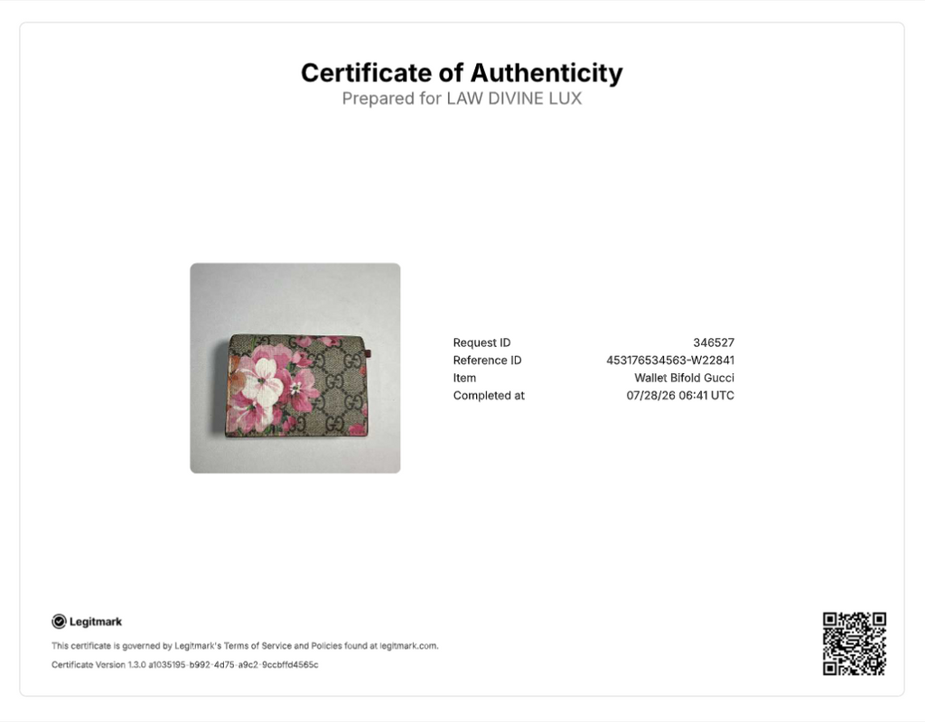 Gucci GG Supreme Blooms Card Case Wallet W22841