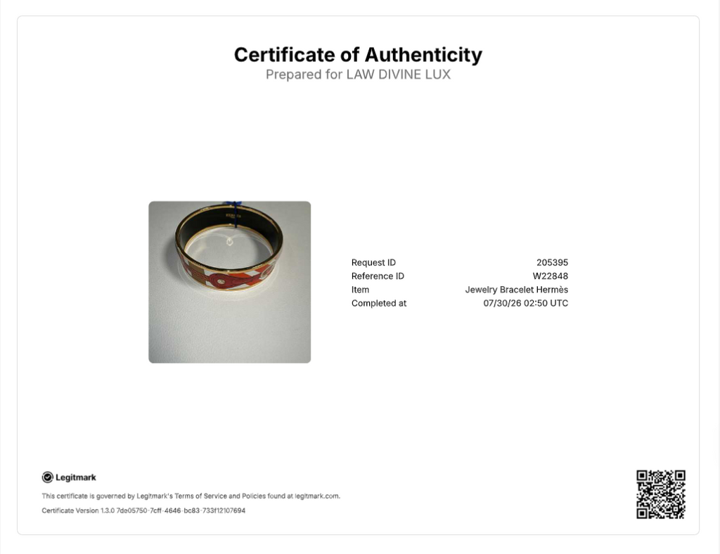 Hermès "Cuirs Marins" Printed Enamel Wide Bangle W22848