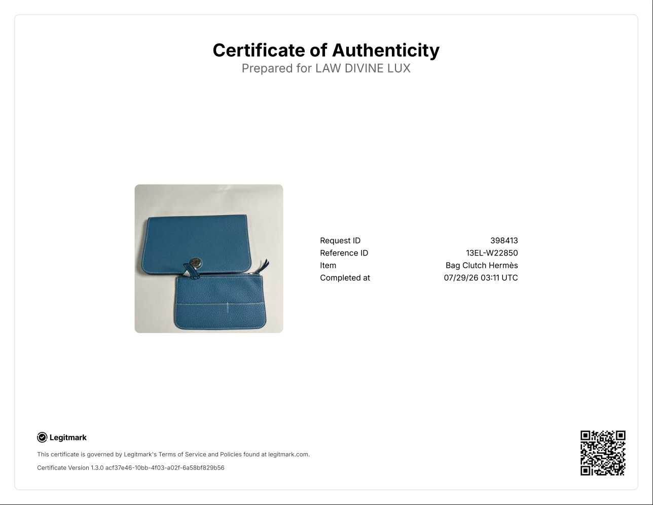 Togo Dogon Duo Wallet Blue Jean W22850