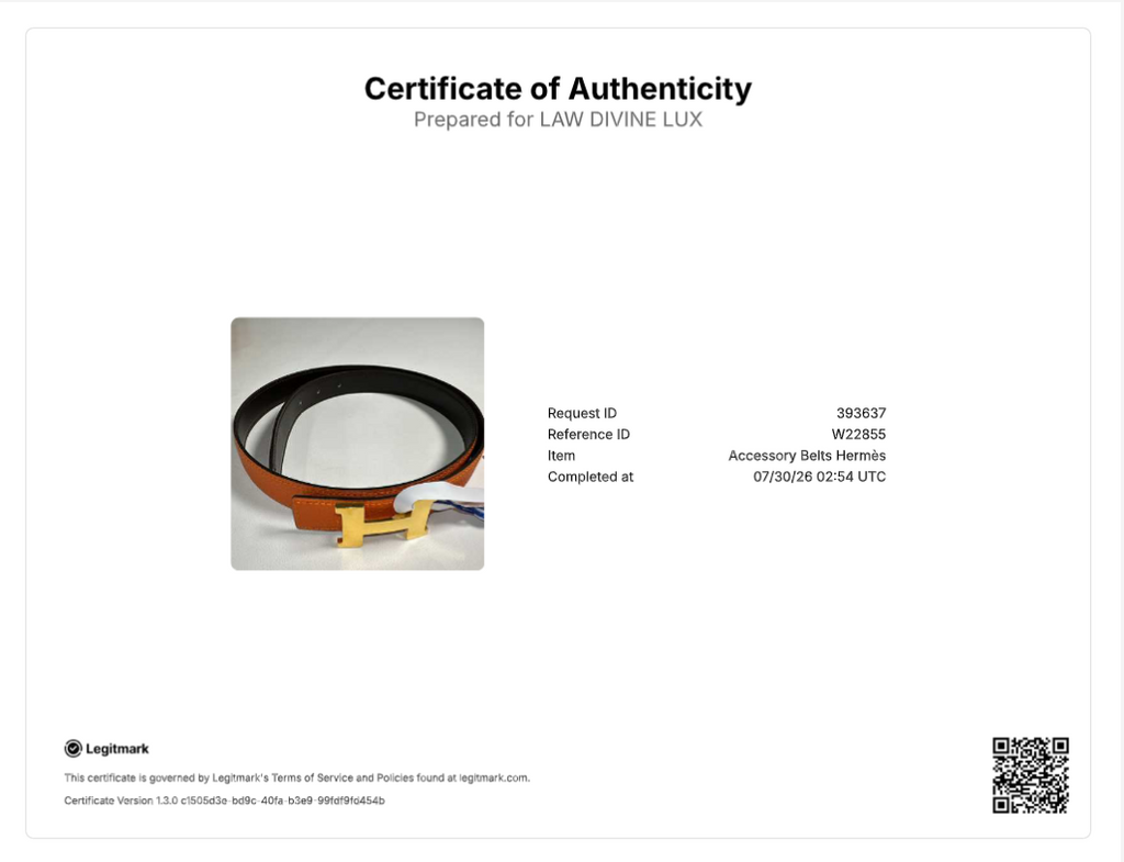 Hermès H Buckle Reversible Leather Belt W22855