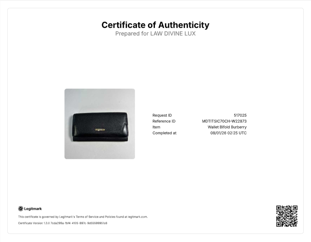 Burberry Grained Calfskin Leather Continental Wallet W22873