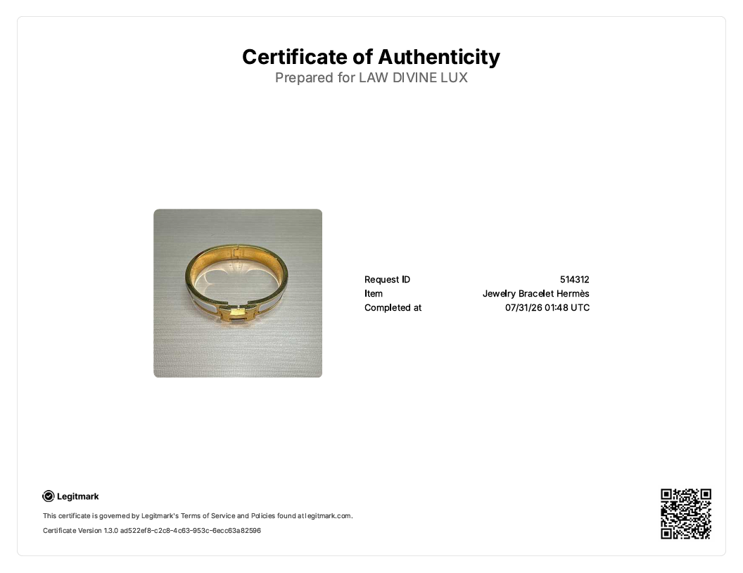Craie Enamel Yellow Gold Plated Clic-H Narrow PM Bracelet W22887