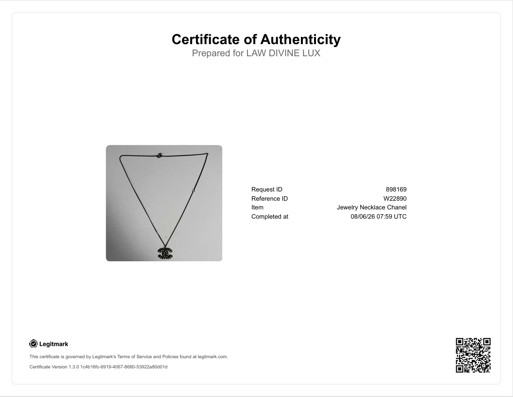 CC Pendant Necklace Silver W22890