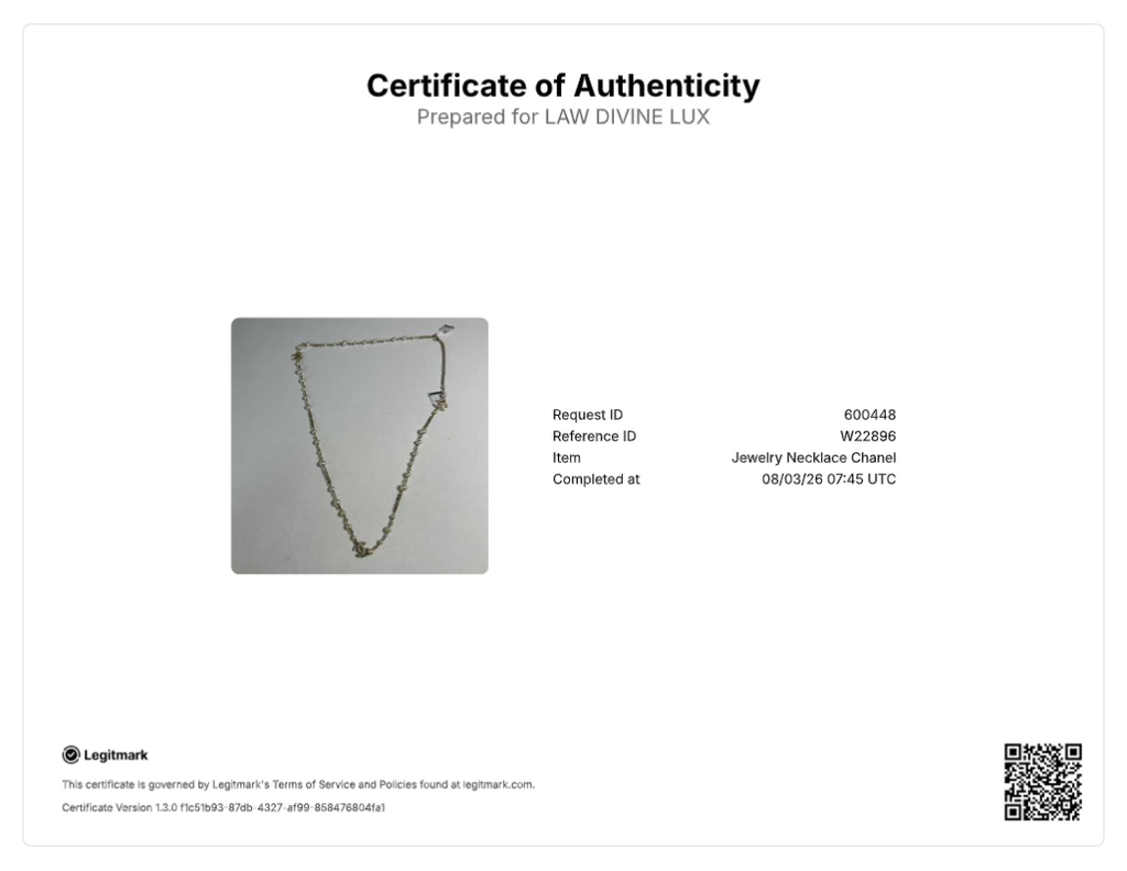 Chanel Faux CC Long Sautoir Necklace W22896