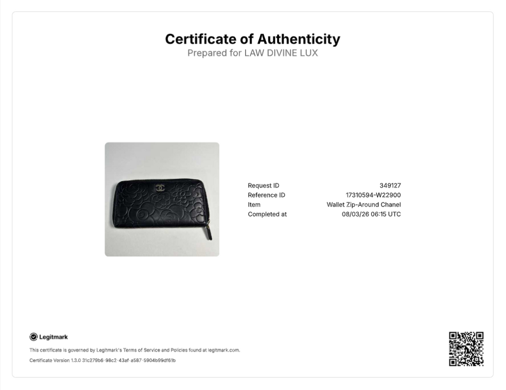 Chanel Camellia Embossed Lambskin Leather Zip Around Long Wallet W22900