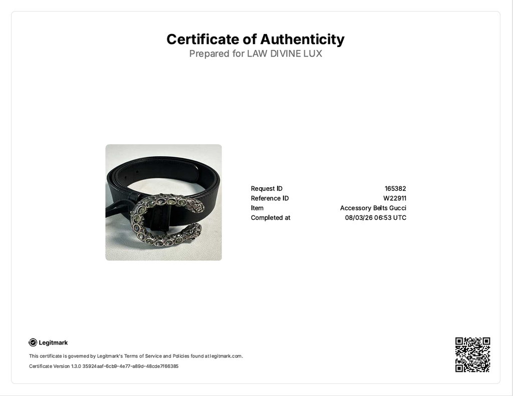 Dionysus Belt Leather with Crystal Embellished Metal Medium 85 W22911