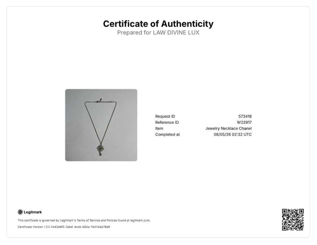 Chanel Maltese Cross Rhinestone Pendant Necklace W22917