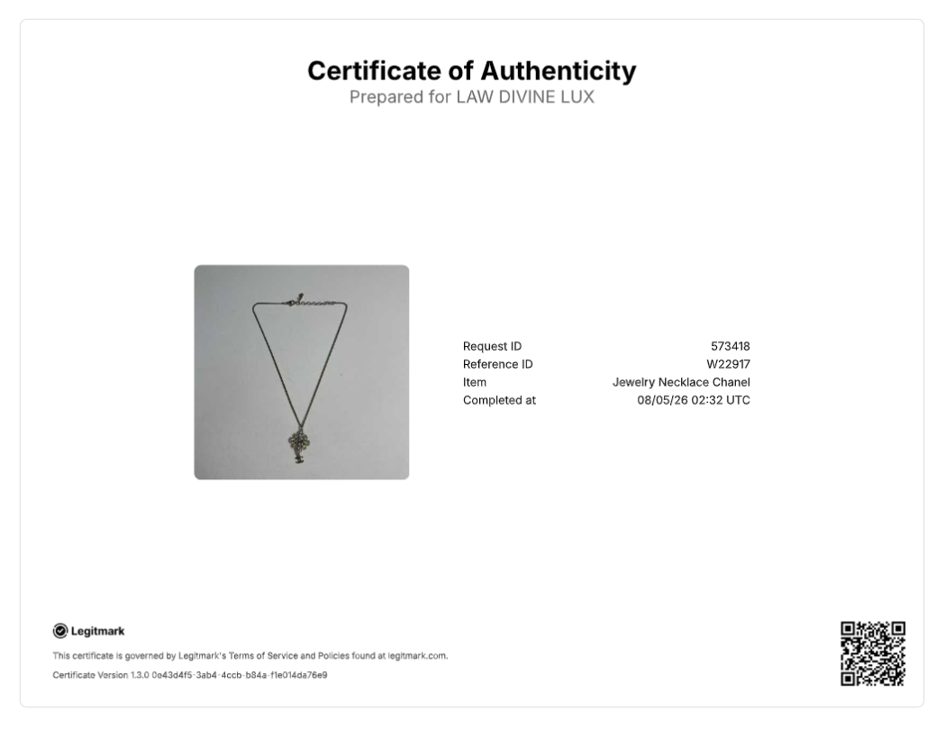 Chanel Maltese Cross Rhinestone Pendant Necklace W22917