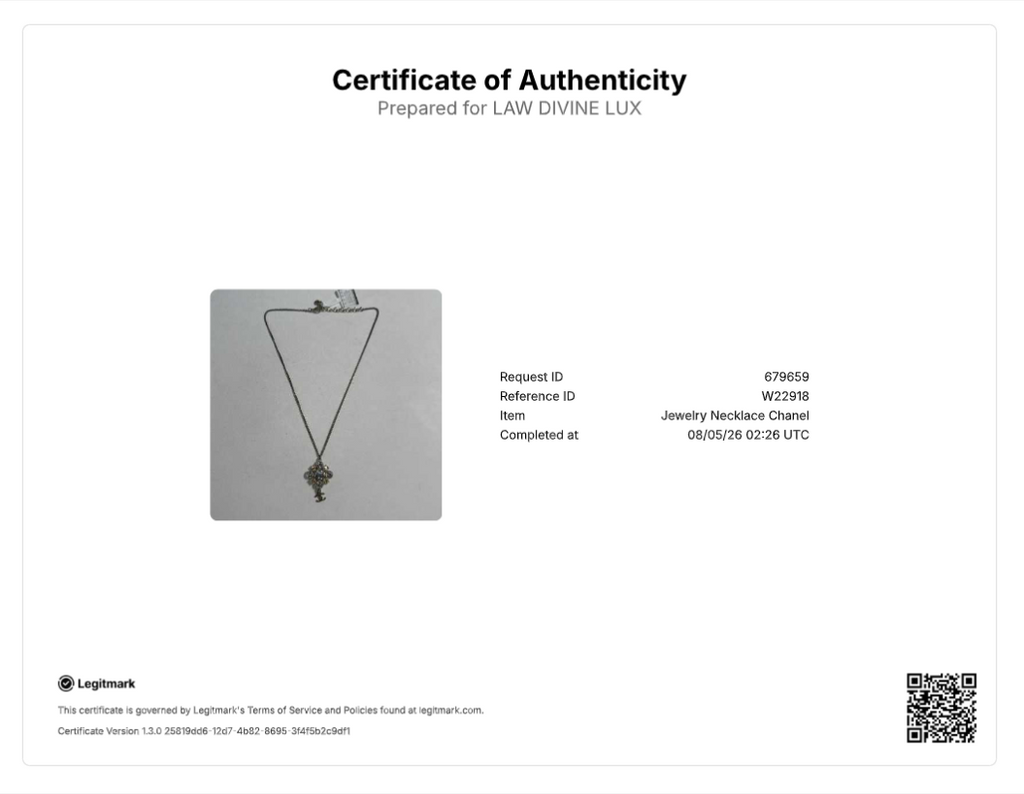 Chanel Maltese Cross Rhinestone Pendant Necklace W22918