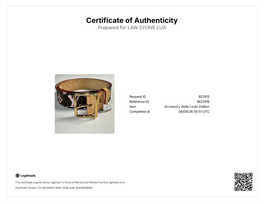 Louis Vuitton x Richard Prince Monogram Watercolor Leather Belt W22919