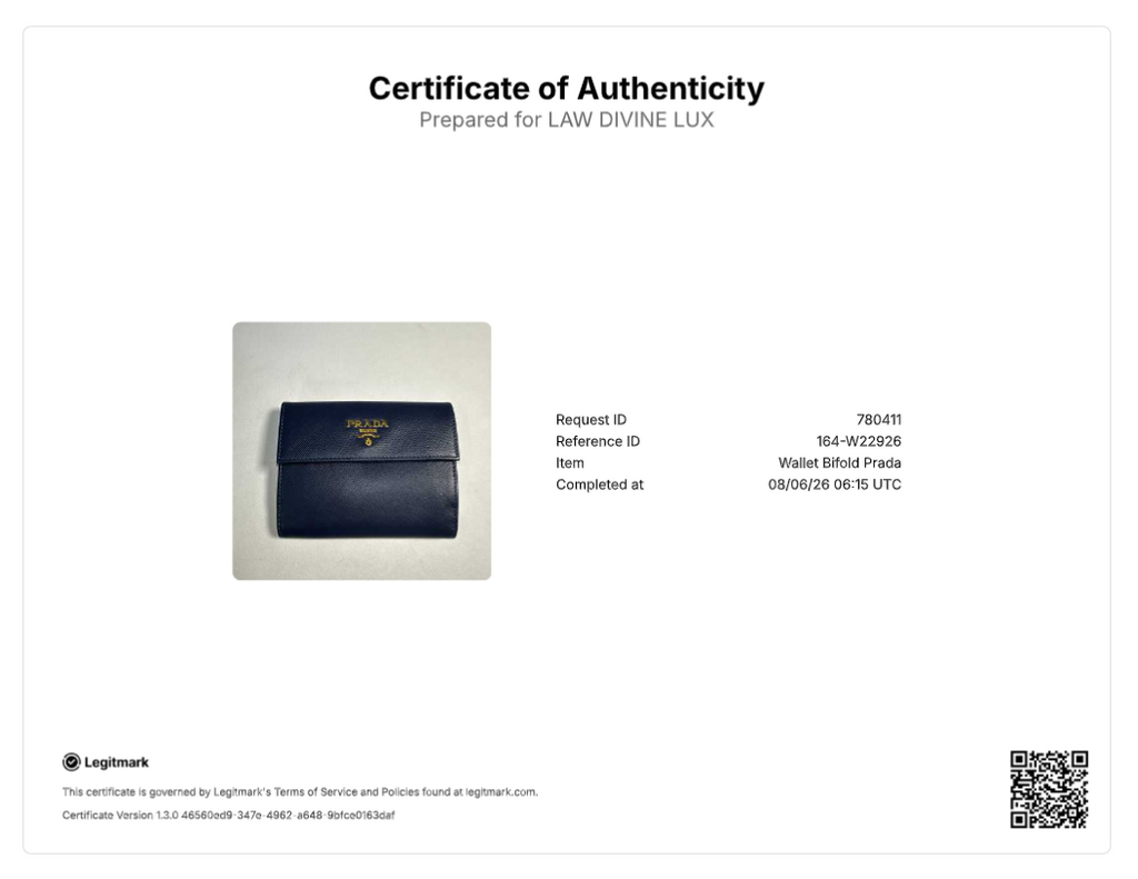 Prada Saffiano Metal Small Flap Wallet W22926