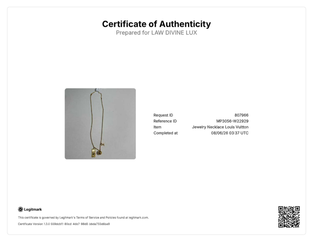 Louis Vuitton x NBA Ball & Tab Pendant Necklace W22929