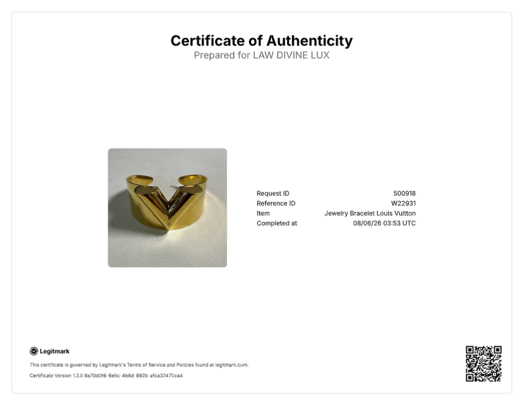 Louis Vuitton Essential V Two-Tone Cuff Bracelet W22931