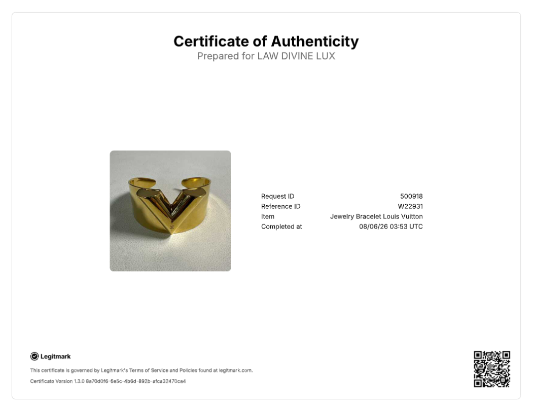 Louis Vuitton Essential V Two-Tone Cuff Bracelet W22931