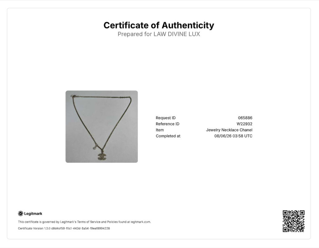 Chanel Classic CC Pendant Necklace W22932