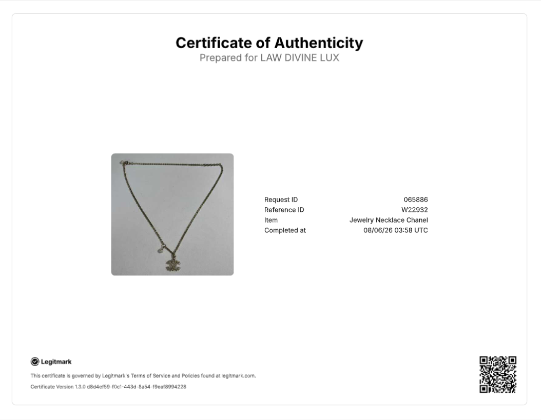 Chanel Classic CC Pendant Necklace W22932