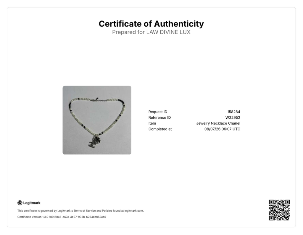 Chanel Camellia CC Imitation Station Choker Necklace W22952