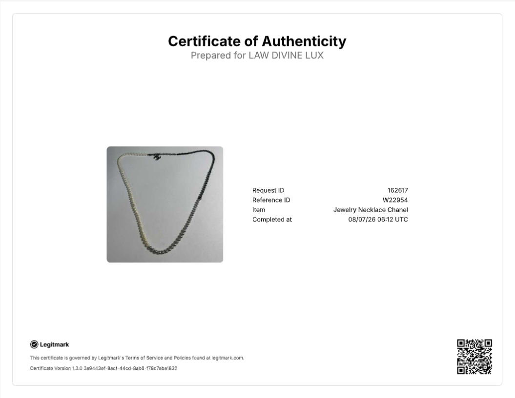 Chanel Camellia CC Imitation Station Necklace W22954