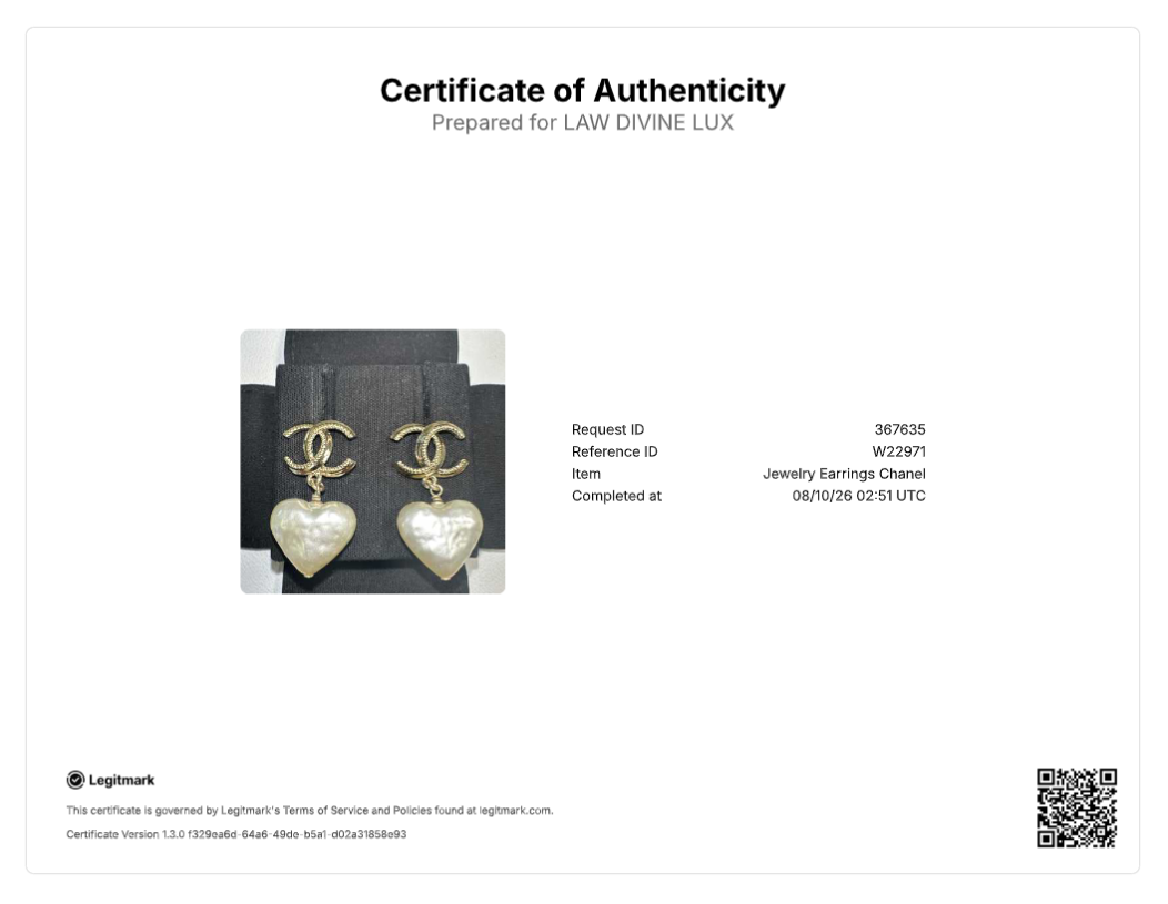 Chanel Heart Pendant CC Logo Earrings W22971