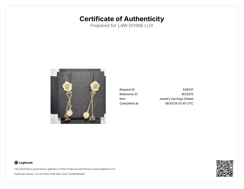Chanel Chain CC Dangle Earrings W22975