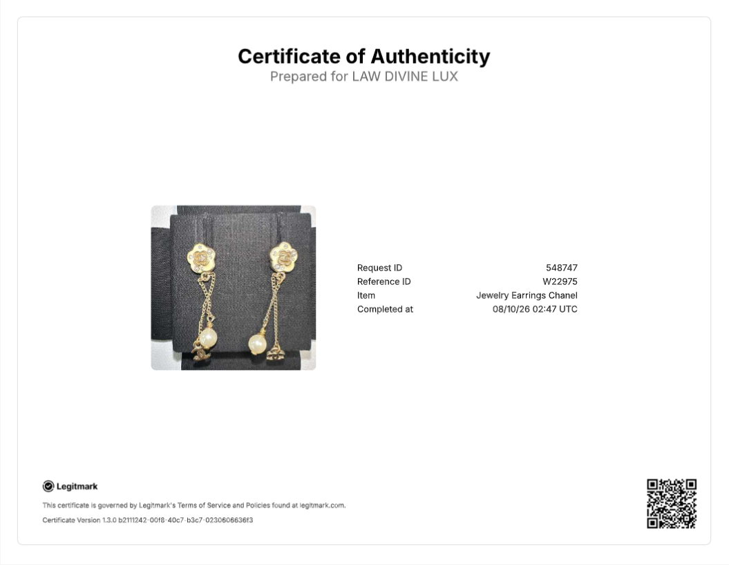 Chanel Chain CC Dangle Earrings W22975