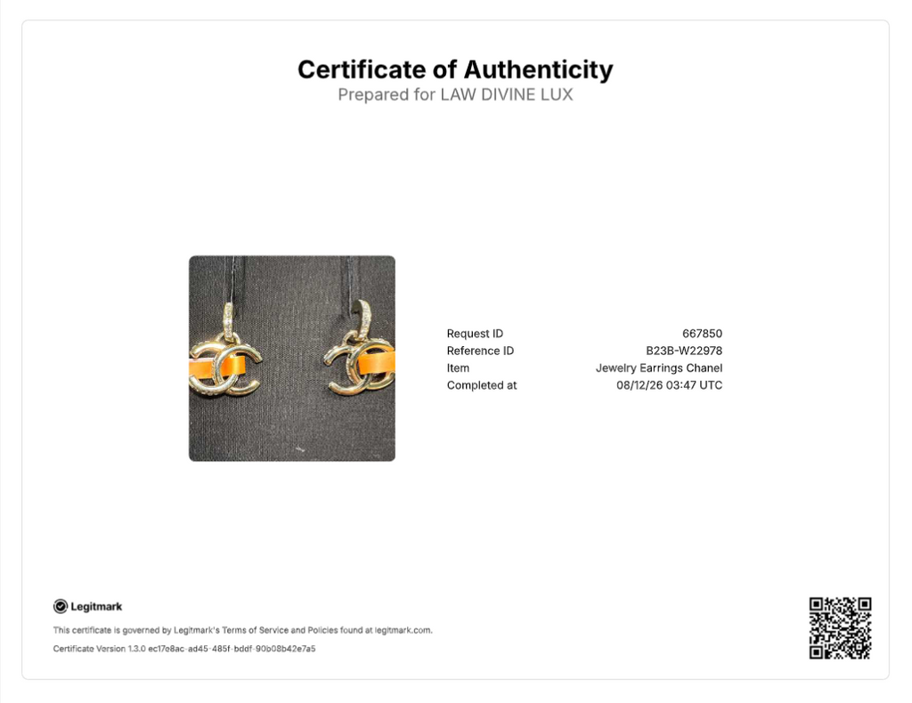 Chanel Gold CC Dangle Earrings W22978