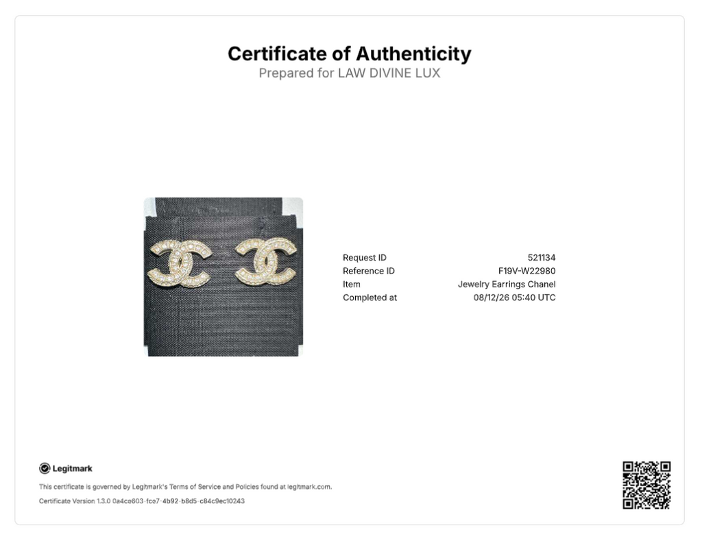 Chanel Timeless CC Earrings Light W22980