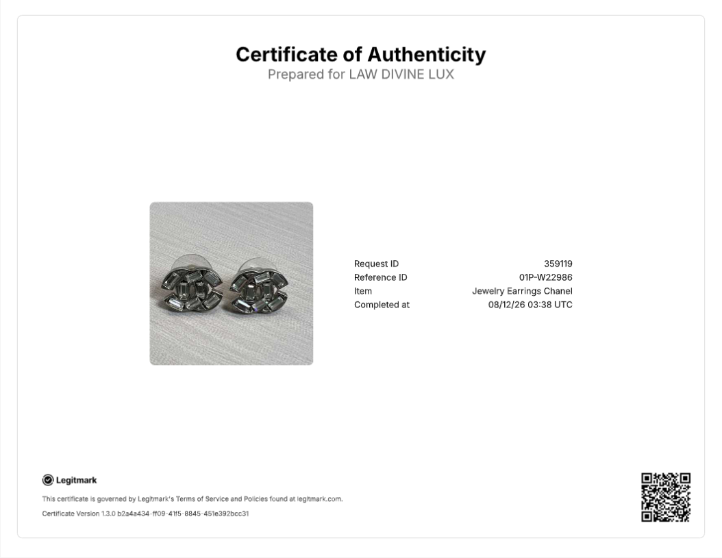 Chanel CC Logol Baguette Clip On Earrings Silvery Metal W22986