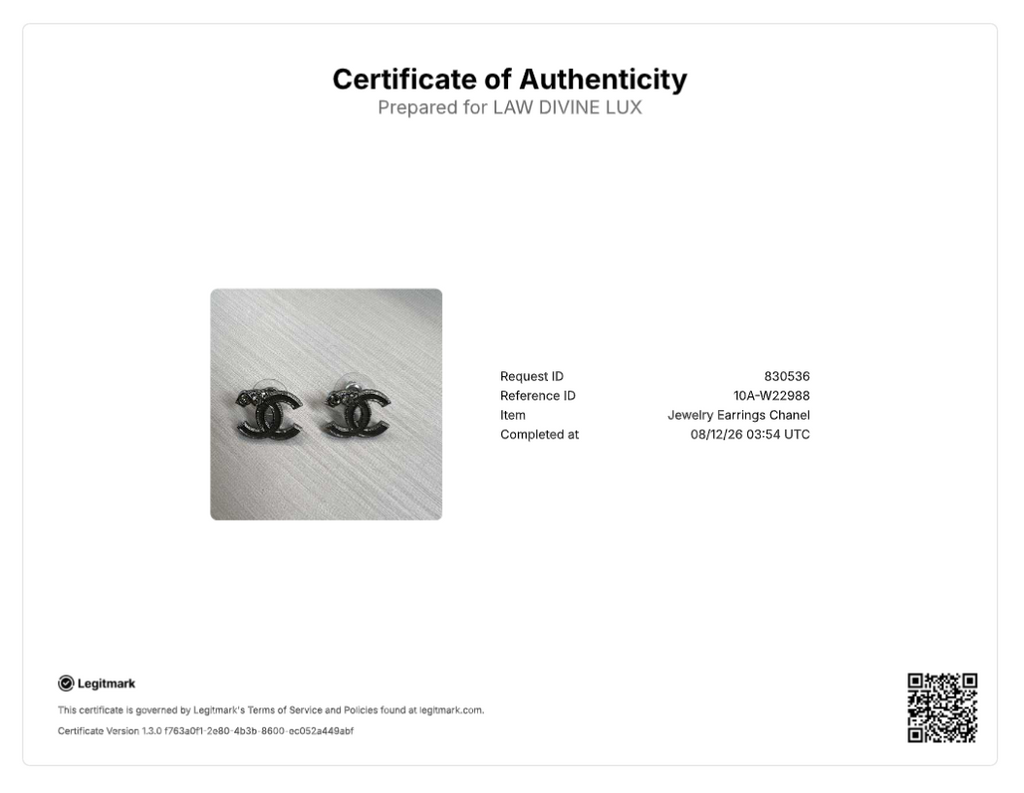 Chanel CC stud earrings W22988