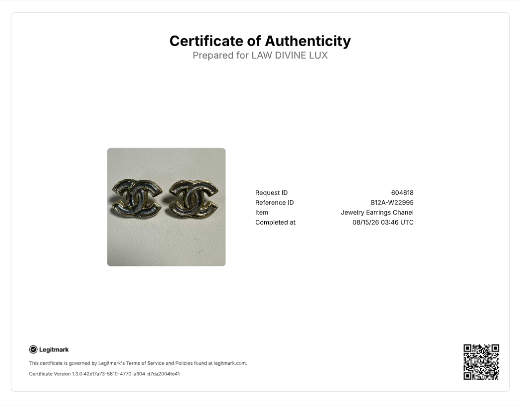 Chanel 2012 Gold CC Stud Earrings W22995