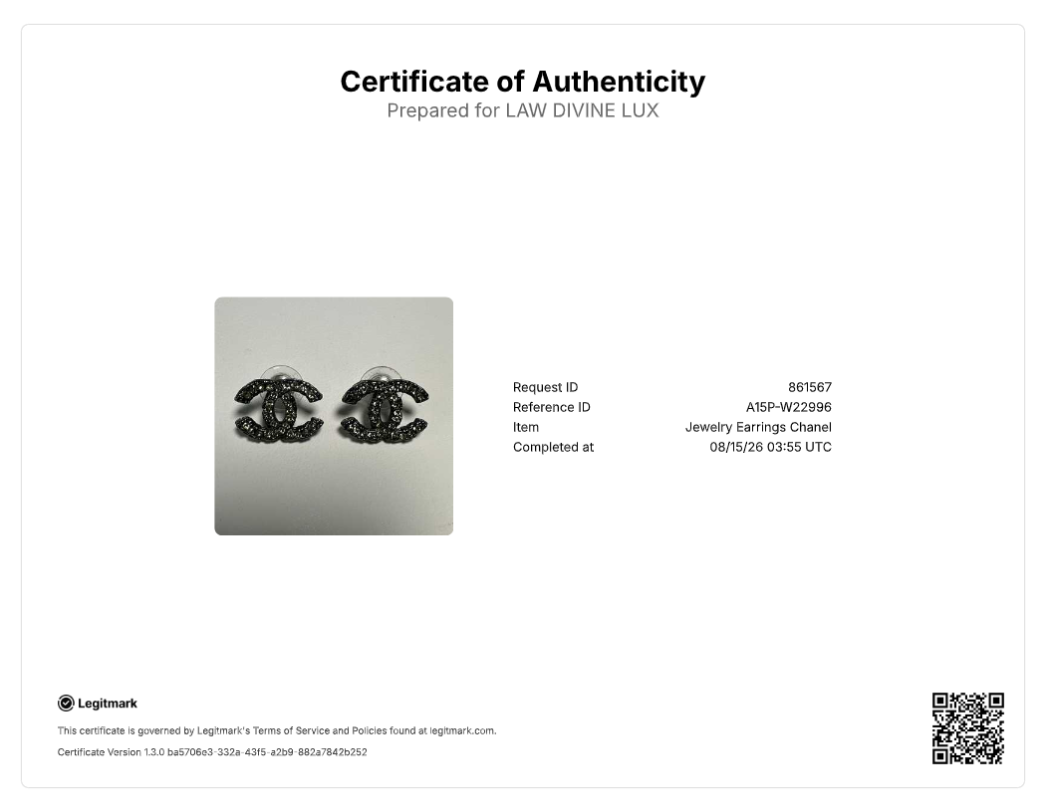 Chanel Timeless CC Earrings Silver W22996