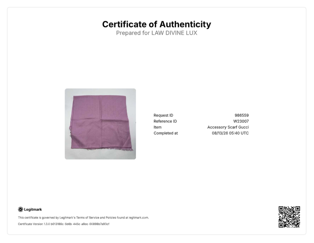 Pink Wool and Silk Blend GG Shawl Scarf W23007