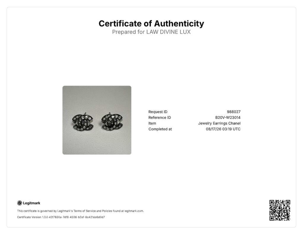 Chanel sliver CC stud earrings W23014