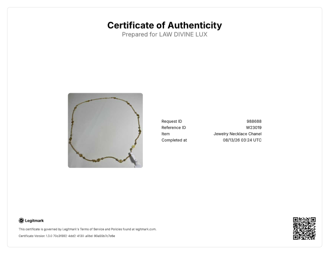 Chanel Vintage Gold CC Coin Long Necklace W23019