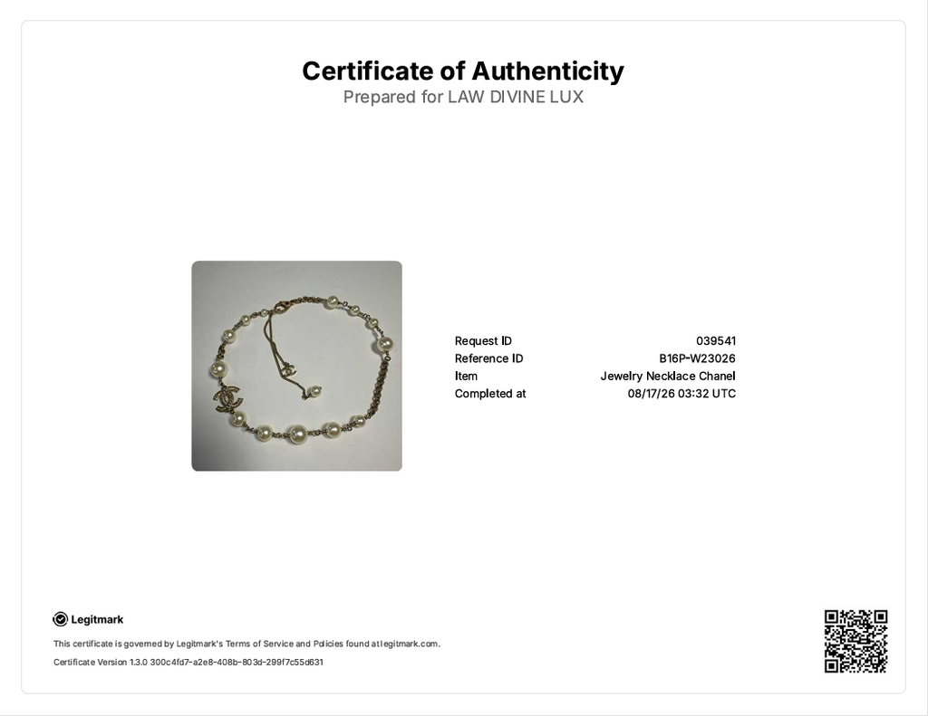 CC Short Necklace Gold W23026